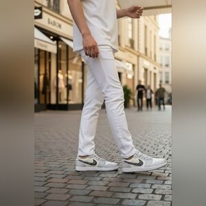 New Nike Gray DesignerLeather Nike Shoes w/Box